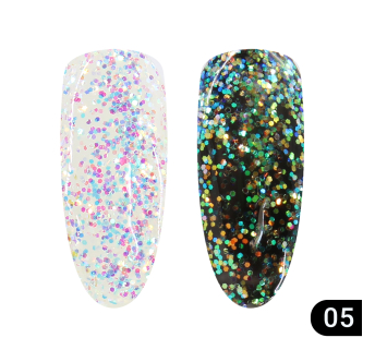 Глиттер гель хамелеон Global Fashion 5 гр, Glitter gel 05