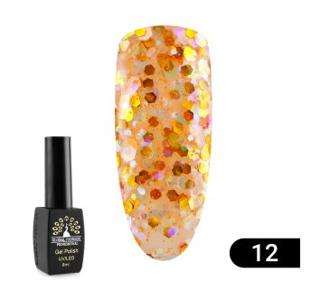 Гель лак Global Fashion Shiny, 8 мл, 12
