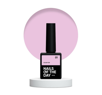 Топ для гель-лака без липкого слоя Nails Of The Day Color Top 01 нежно-розовый 10 мл (4823183000003)