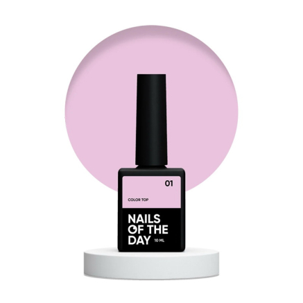 Топ для гель-лака без липкого слоя Nails Of The Day Color Top 01 нежно-розовый 10 мл (4823183000003)