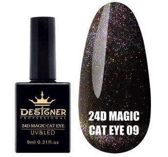 Гель-лак 24D Magic Cat Eye №09, 9 мл., Designer (Котяче око)
