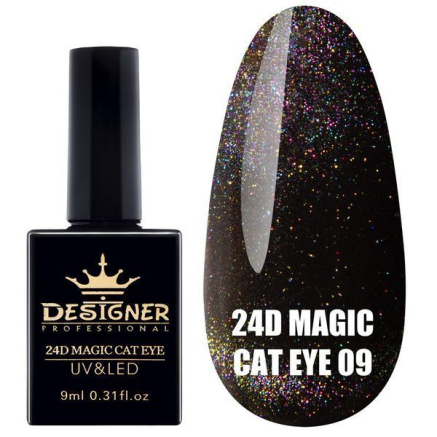 Гель-лак 24D Magic Cat Eye №09, 9 мл., Designer (Котяче око)