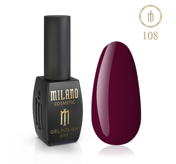 Гель лак MILANO 8 мл № 108 (Фалунский красный)