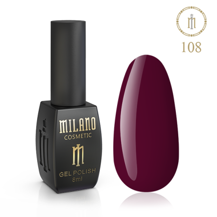Гель лак MILANO 8 мл № 108 (Фалунский красный)