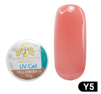 Гель для моделирования ногтей Global Fashion 50 гр Yellowish-5