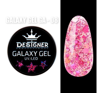 Galaxy Gel 10 мл., Designer (Глітерний гель) - GA - 08