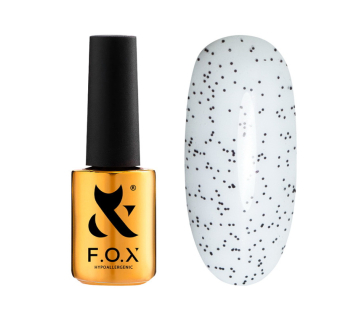 Топ для гель-лака без липкого слоя F.O.X Top Dot Black с УФ-фильтром и черной крошкой. 7 мл (2100994271061)