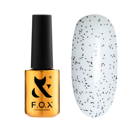 Топ для гель-лака без липкого слоя F.O.X Top Dot Black с УФ-фильтром и черной крошкой. 7 мл (2100994271061)
