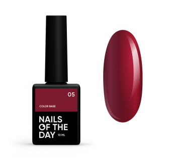 База цветная Nails Of The Day Color Base 05. темно-красный. 10 мл (4825547640450)