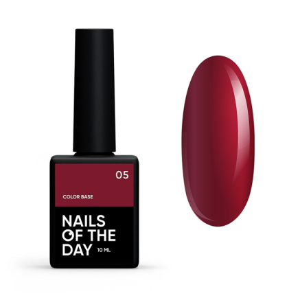База цветная Nails Of The Day Color Base 05. темно-красный. 10 мл (4825547640450)