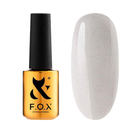 Гель-лак F.O.X Party 001 молочний з блискітками. 7 мл (2100994297917)