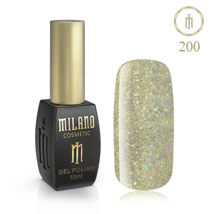 Гель лак MILANO 10ml № 200 (Конфетті голографія)