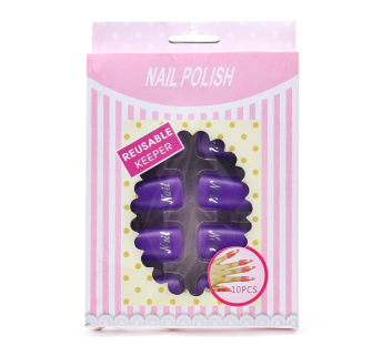 Колпачки пластмассовые для снятия гель лака, сиреневые, Nail Polish 10 шт