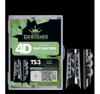 Crystal Fast Gel Tips (Pipe Medium TS3) - тіпси гелів з шипами Designer 120 шт/уп