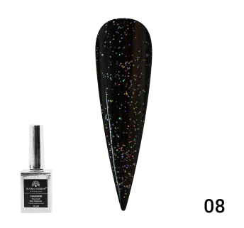 Топ с глиттером Galaxy Top Coat 08, 15 мл