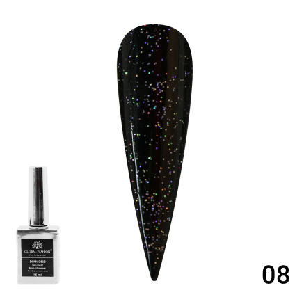 Топ із гліттером Galaxy Top Coat 08, 15 мл