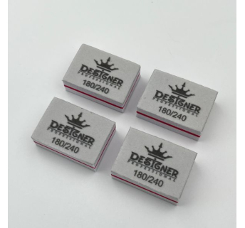 Міні баф прямокутний, 3.5 см Білий 180/240 гріт- Designer