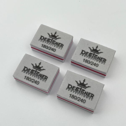 Міні баф прямокутний, 3.5 см Білий 180/240 гріт- Designer