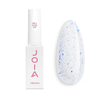 Топ для гель-лака без липкого слоя JOIA vegan Mica Gloss Top с УФ фильтром и голографической слюдой 8 мл (4820259340773)