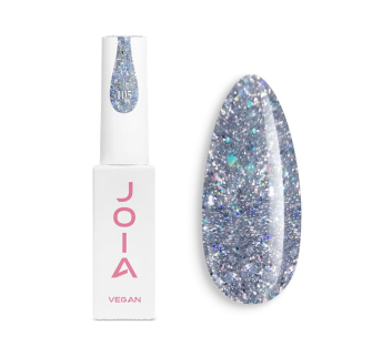 Гель-лак JOIA vegan 105 светоотражающий серебряный с блестками 6 мл (4820259341855)
