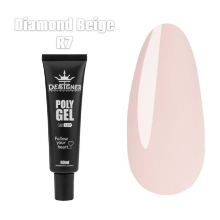 Полігель (60 мл.) Designer F7 Diamond Beige
