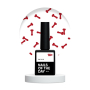 Топ для гель-лака без липкого слоя Nails Of The Day Fun! Top 02 с красным арт-декором 10 мл (4820383063005)