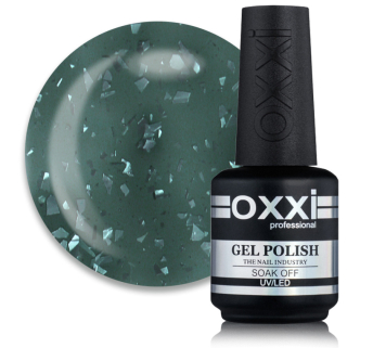 База кольорова Oxxi Professional Rafinad Base 019. сіро-зелений з пластівцями поталі і блискітками. 15 мл (2100994272259)
