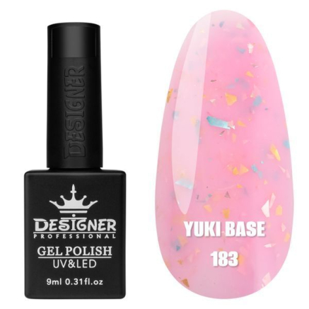 Кольорова база Yuki base 183 Designer (9 мл.) - з пластівцями юкі