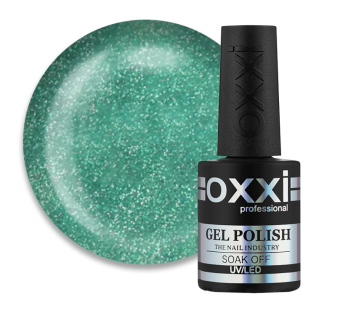 Гель-лак Oxxi Professional 203 зеленый с мелкими насыщенными блестками. 10 мл (2000006198846)
