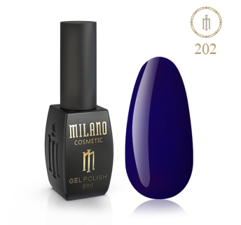 Гель лак MILANO 8 мл № 202 (Середньовічний синій)