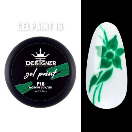 Gel Paint P16 (Зелений) 5 мл. - Гель фарба Designer