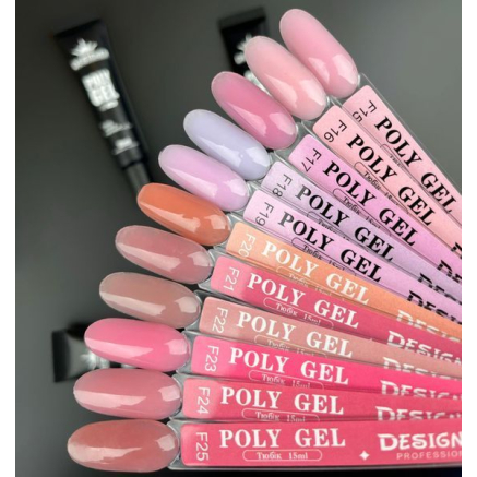 Полігель (15 мл.) Designer F15 Light pink
