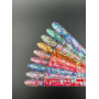 Гель лак Cosmo Glitter 526 Designer (9мл.) - з конфетті різних розмірів