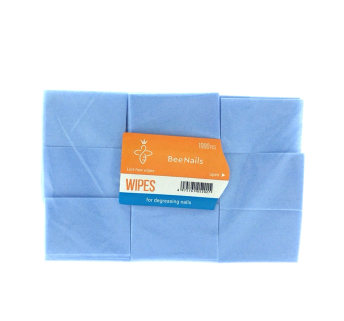 Безворсовые салфетки Bee Nails 1000 шт, голубые