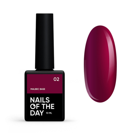 База Nails Of The Day Malbec Base 02. червоно-бордовий. 10 мл (4825547652354)