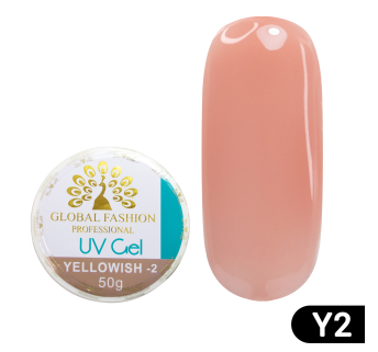Гель для моделювання нігтів Global Fashion 50 гр Yellowish-2