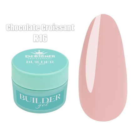 Builder Gel 55 мл., Designer (Моделюючий гель) R16 Chocolate Croissant