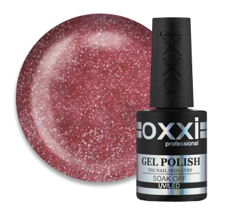 Гель-лак Oxxi Professional 204 светлый красный с мелкими насыщенными блестками. 10 мл (2000006198860)