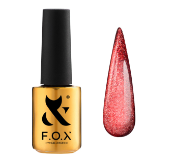 База с эффектом кошачий глаз F.O.X Base Cat Eye 001. красный. 7 мл (2100994255405)