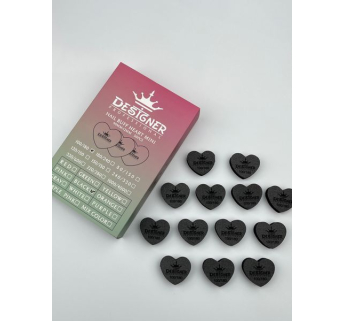 Nail Buff Heart Mini Black (Чорний) 100/180 грит - Designer баф у формі сердечка