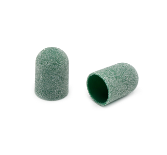 Ковпачки абразиву для педикюру, 16*25 мм, 100 грід, green 1 шт.