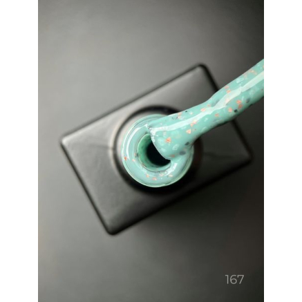 Кольорова база Marble base 167 Designer (9 мл) - з різнокольоровою поталлю