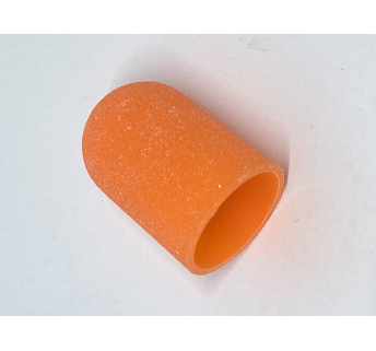 Ковпачки абразиву для педикюру, 16*25 мм, 100 грід, orange 1 шт.