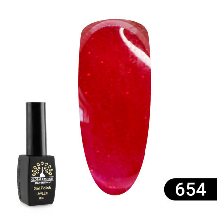 Гель лак Sexy Red, 8 мл Global Fashion 654