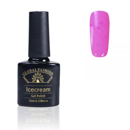 Гель-лак Ice Cream Global Fashion, 10 мл (с блёстками разных размеров) 032