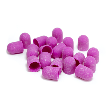 Ковпачки абразиву для педикюру (у пакеті), 16*25 мм, #120, lilac 50 шт