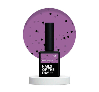 Гель-лак Nails Of The Day MIDots 06. фиолетовый с черными точками. 10 мл (4821130588604)