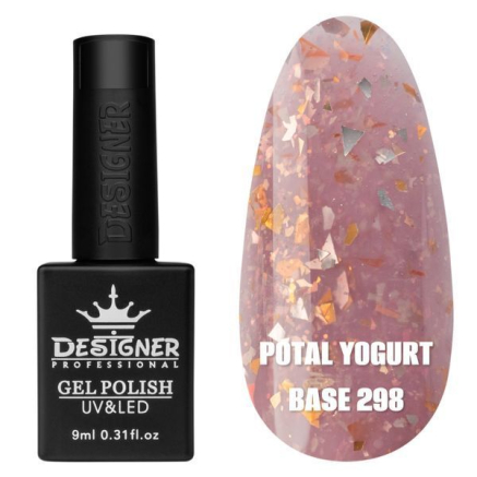 Кольорова база Potal yogurt base 298 Designer (9 мл.) - з кольоровою поталлю