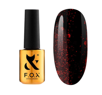 Гель-лак F.O.X Party 005 темный гранатовый с блестками. 7 мл (2100994297955)