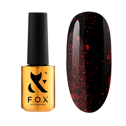 Гель-лак F.O.X Party 005 темний гранатовий з блискітками. 7 мл (2100994297955)